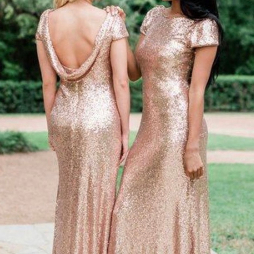 Primavera Rose gold/blush sequin dress (gown)
